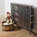 Carron Victorian 4 Column Cast Iron Radiator 810mm Height Special Finish silver, lifestyle image