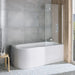 BC Designs Ancorner Acrylic Shower Bath, Back To Wall Bathtub 1700mm x 750mm right hand