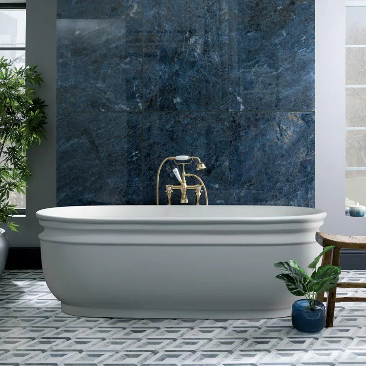 BC Designs Aston Cian Bath, Silk Matt White Finish Luxury Bathtub 1720mm x 570mm BAB058