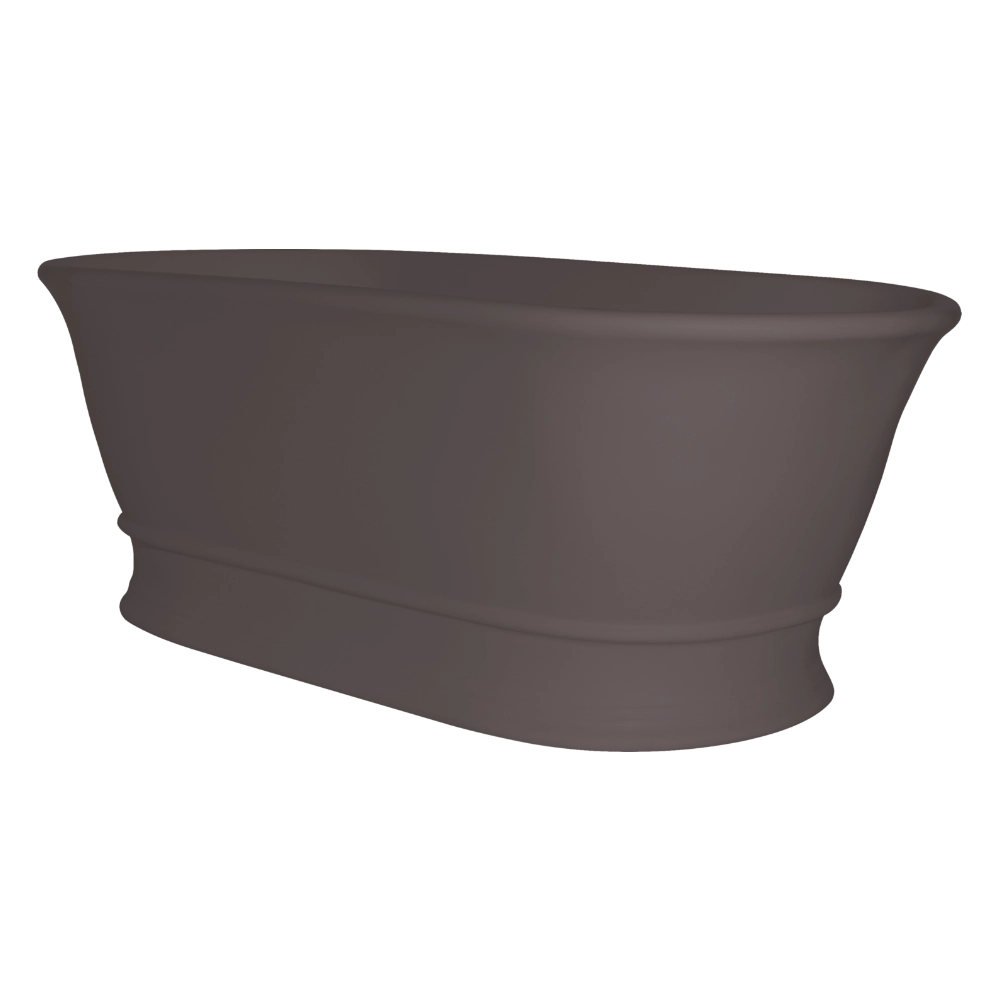 BC Designs Aurelius Cian Freestanding Bath, 8 ColourKast Finishes 1740mm x 760mm BAB030M mushroom