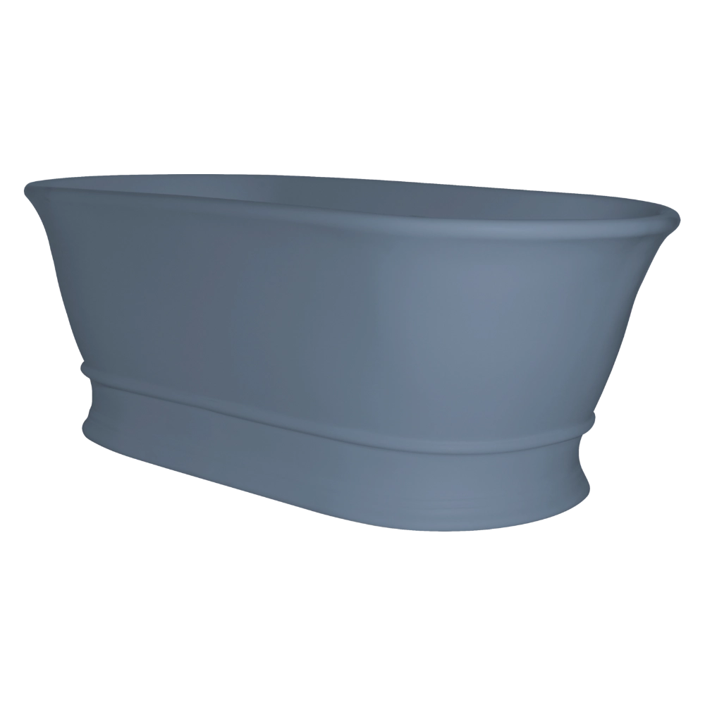 BC Designs Aurelius Cian Freestanding Bath, 8 ColourKast Finishes 1740mm x 760mm BAB030B powder blue