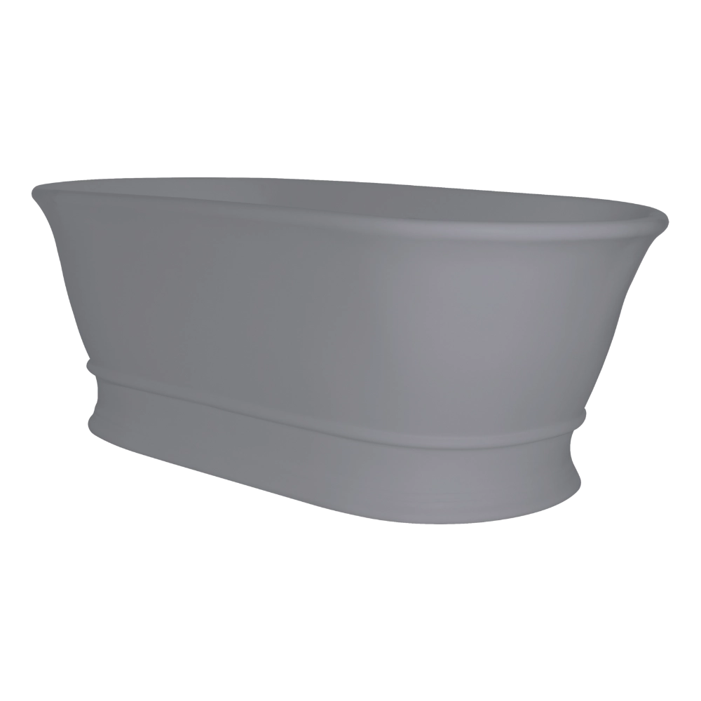 BC Designs Aurelius Cian Freestanding Bath, 8 ColourKast Finishes 1740mm x 760mm BAB030PG powder grey