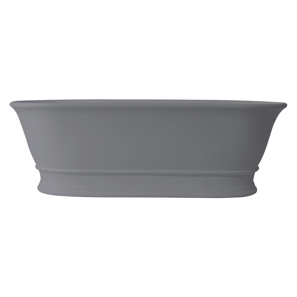 BC Designs Bampton Cian Freestanding Bath, 8 ColourKast Finishes 1555mm x 740mm BAB032PG powder grey