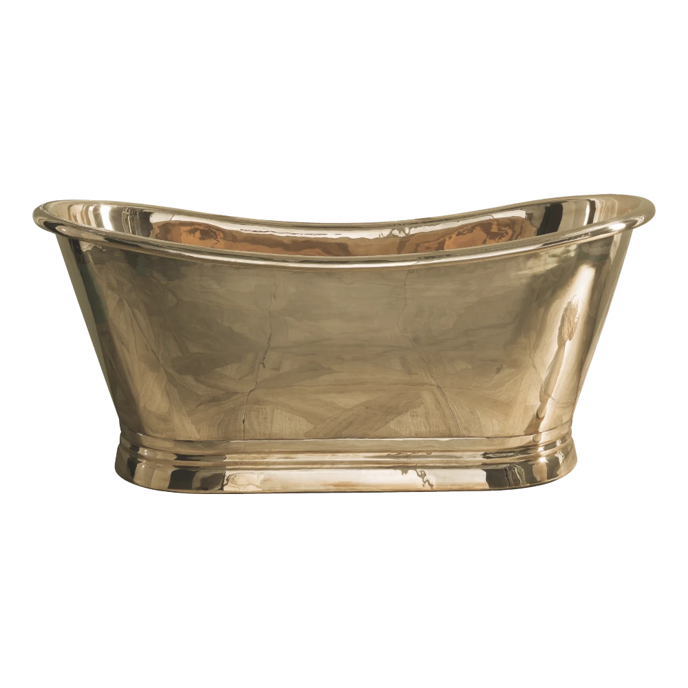 BC Designs Brass Boat Bath, Roll Top Bathtub 1500x725mm