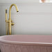 BC Designs Casini Cian Freestanding Bath, Double Ended Boat Bathtub 1680x750mm satin rose close up interior image