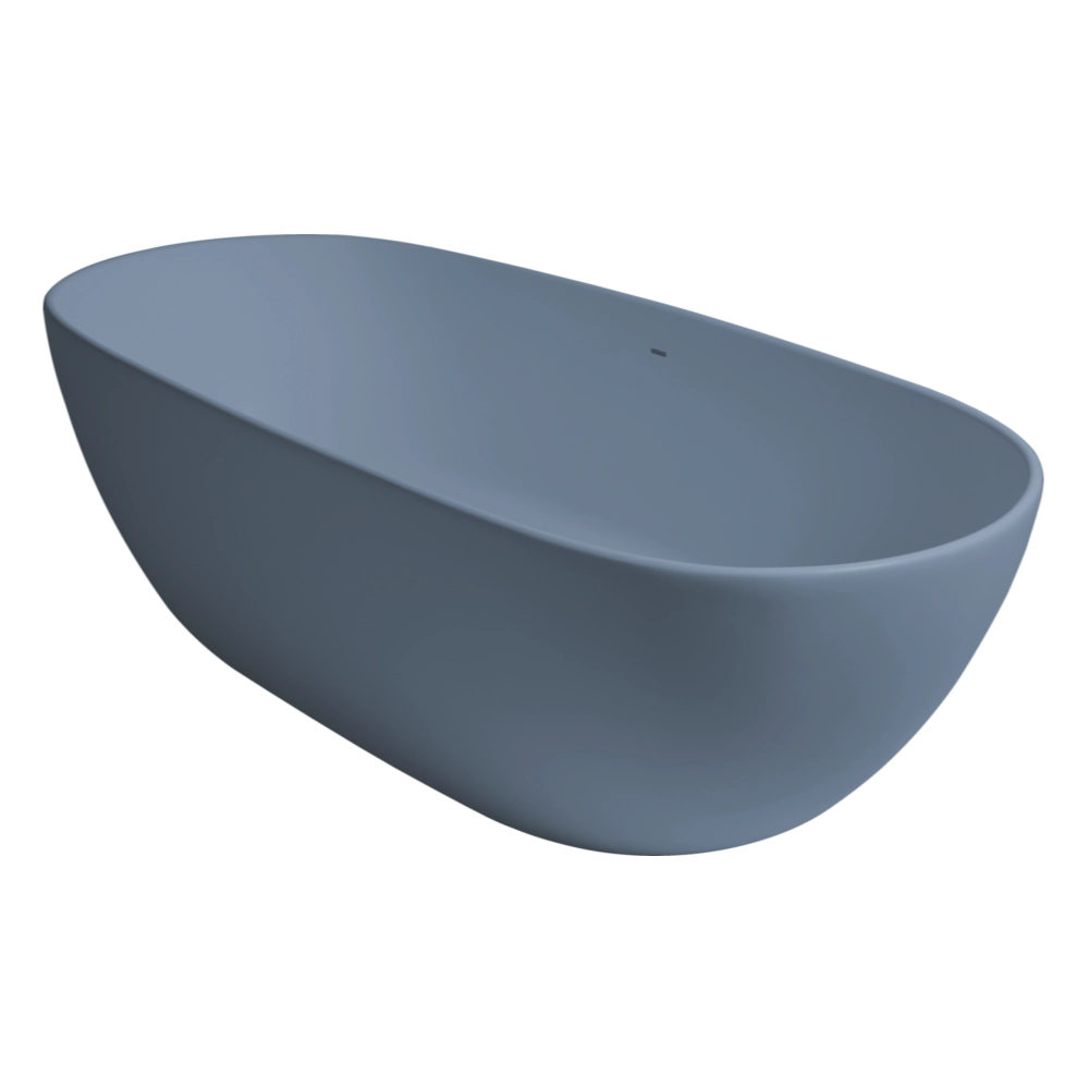 BC Designs Crea Cian Freestanding Bath, Double Ended Bath, 1665x780mm powder blue