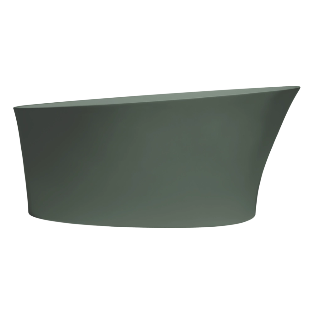 BC Designs Delicata Cian Freestanding Bath, 8 ColourKast Finishes 1520mm x 715mm BAB020KG khaki green