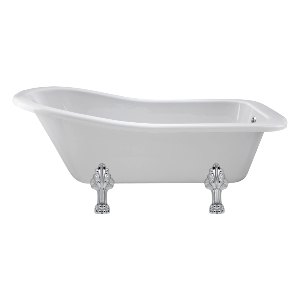 BC Designs Fordham Acrylic Freestanding Bath, Roll Top Painted Slipper Bath With Feet two, 1500x730mm