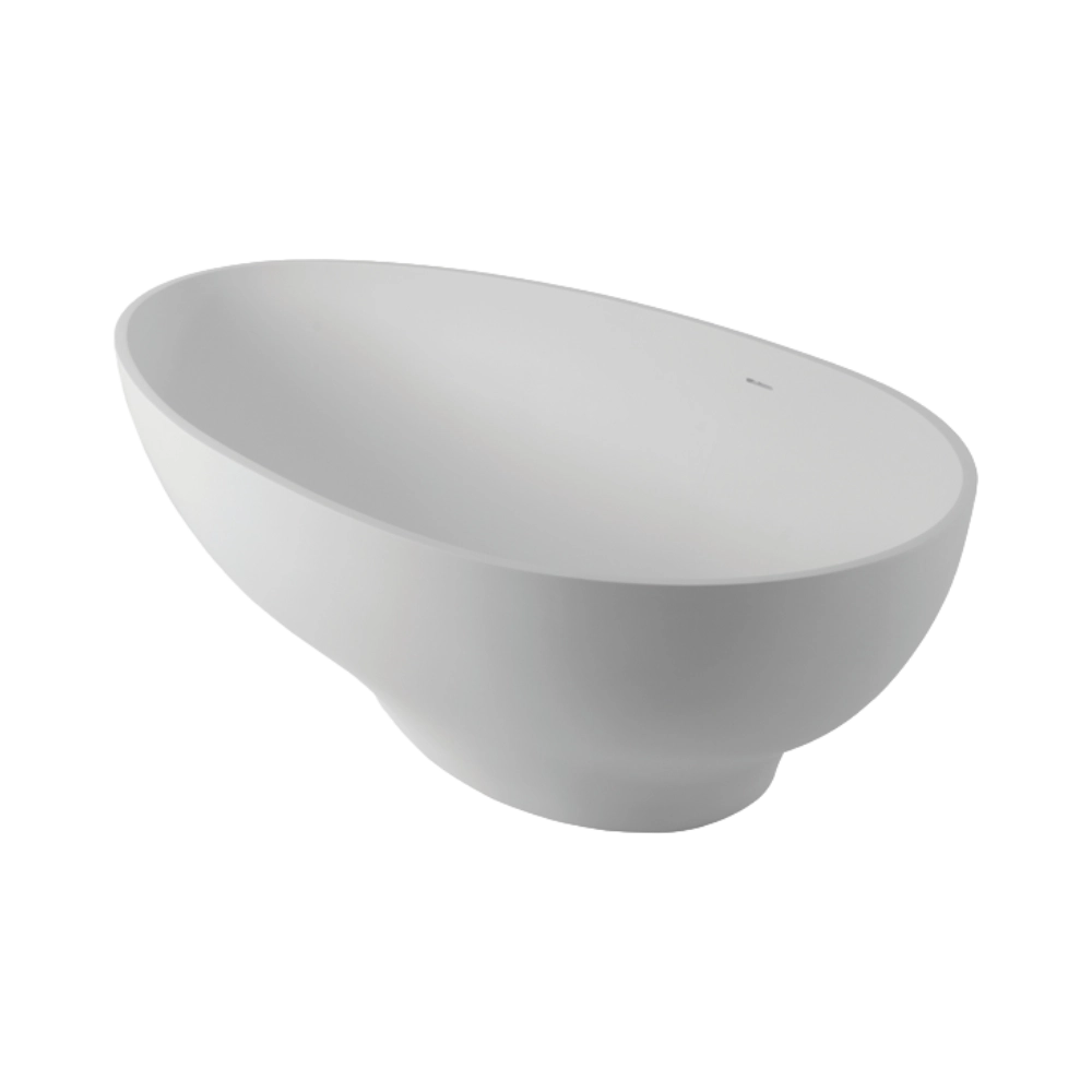 BC Designs Gio Cian Freestanding Oval Bath, White & Colourkast Finishes 1645mm x 935mm BAB062 matt white