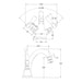 BC Designs Victrion Lever Mono Bathroom Basin Mixer Tap, 1/4 Turn Ceramic Discs technical drawing