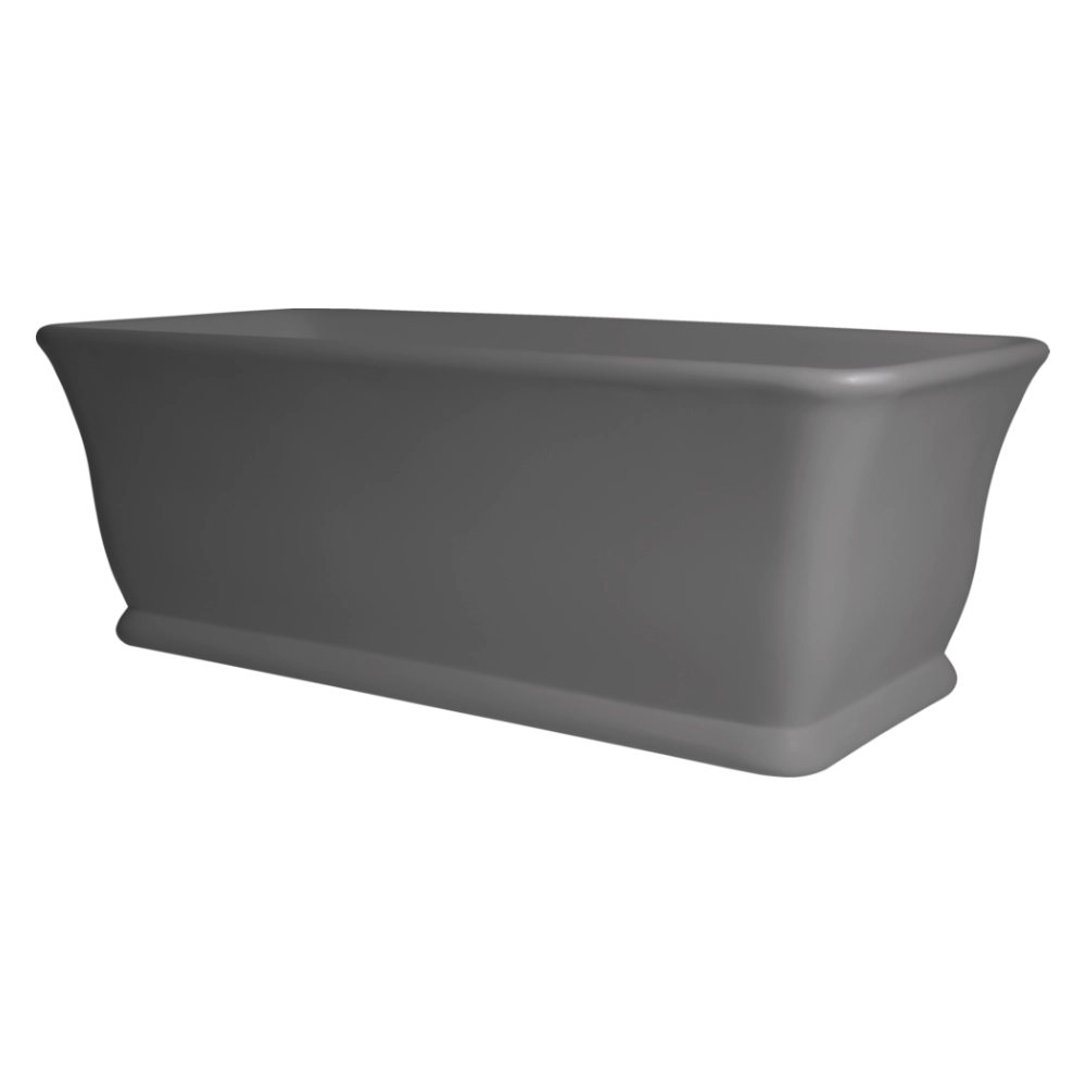 BC Designs Magnus Cian Freestanding Bath, White & Colourkast Finishes, 1680mm x 750mm BAB025IG industrial grey