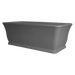 BC Designs Magnus Cian Freestanding Bath, White & Colourkast Finishes, 1680mm x 750mm BAB025IG industrial grey