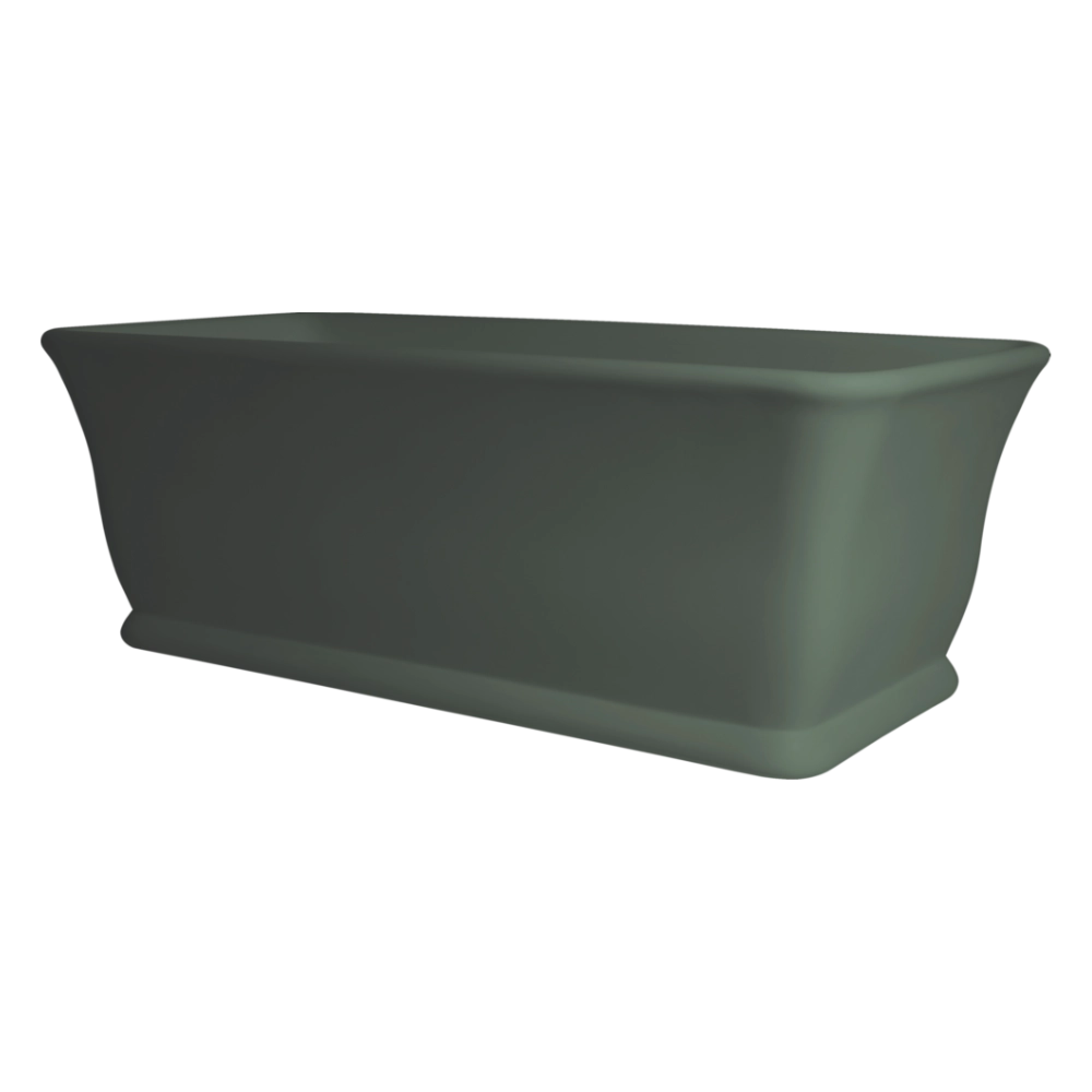 BC Designs Magnus Cian Freestanding Bath, White & Colourkast Finishes, 1680mm x 750mm BAB025KG khaki green
