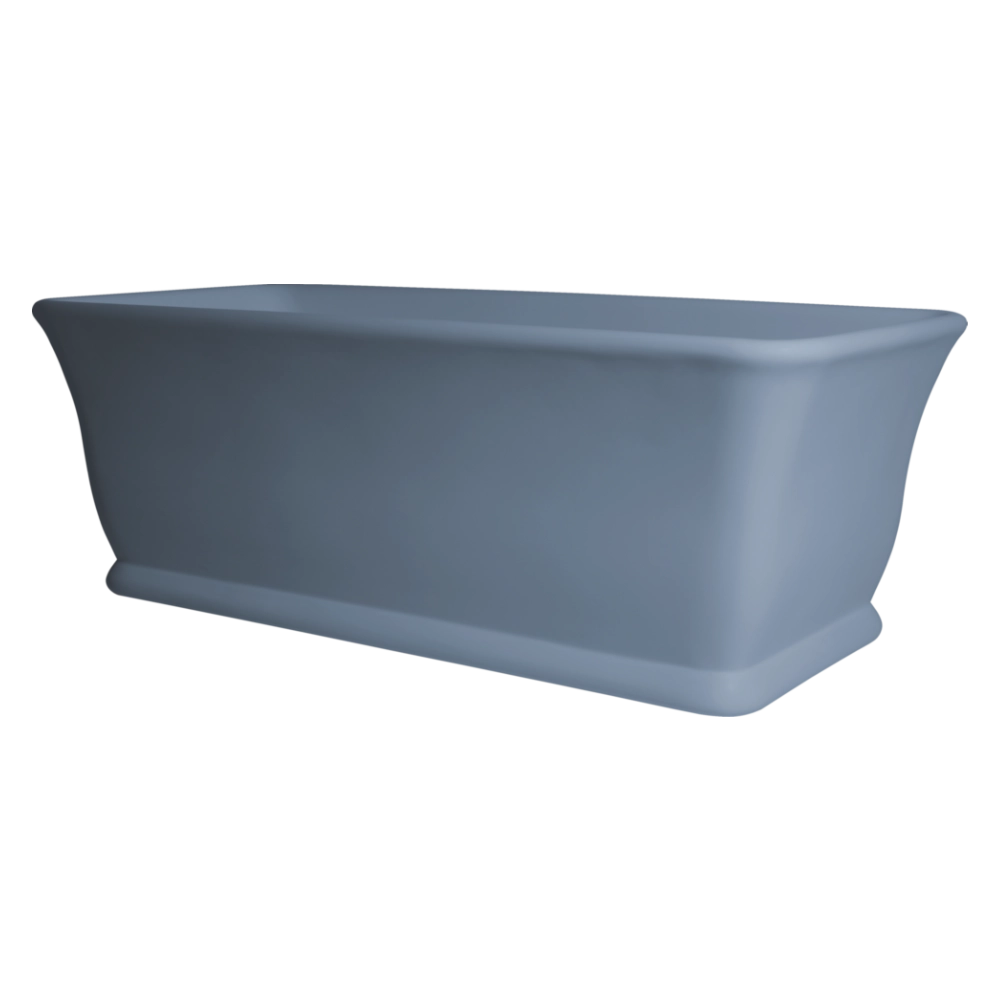 BC Designs Magnus Cian Freestanding Bath, White & Colourkast Finishes, 1680mm x 750mm BAB025B powder blue