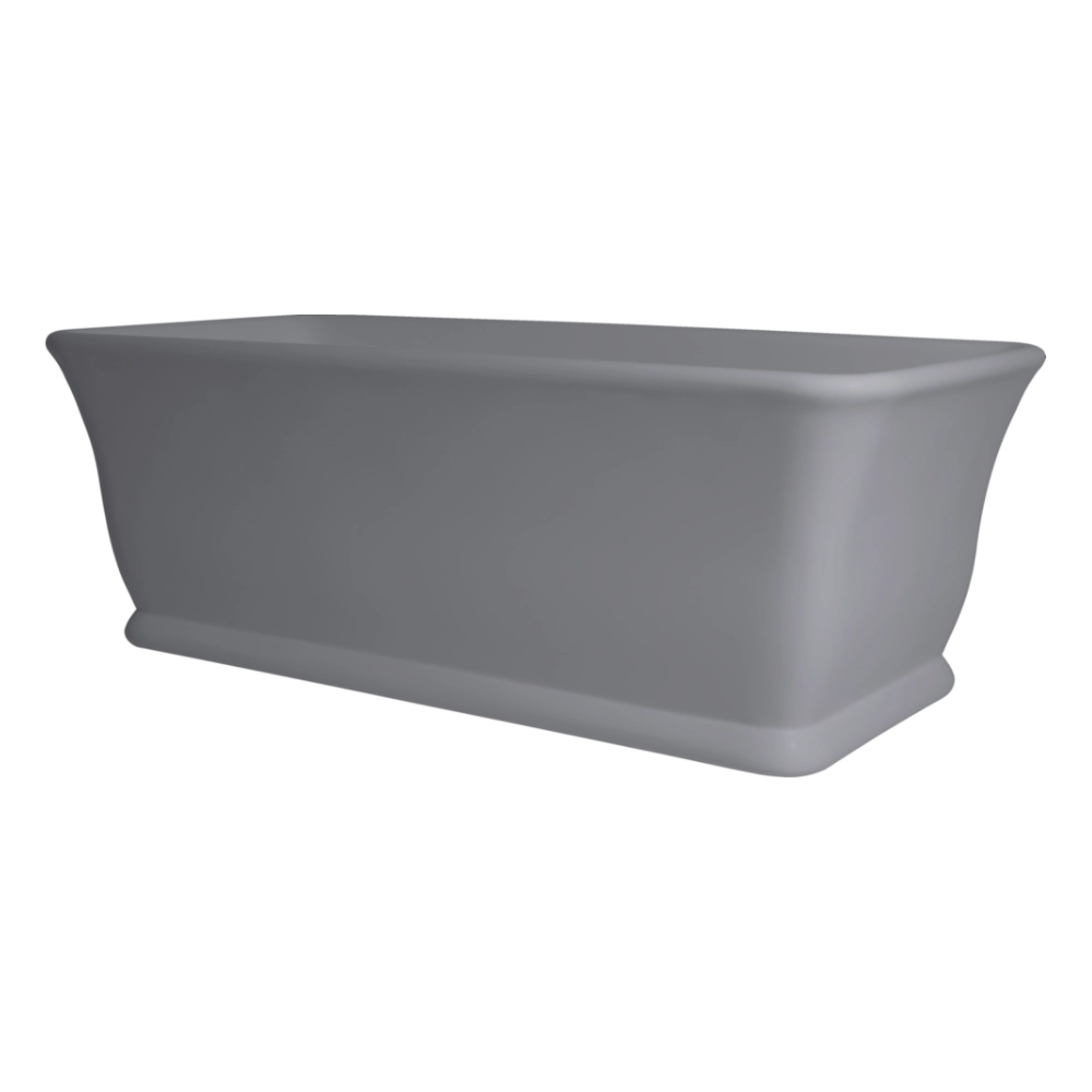 BC Designs Magnus Cian Freestanding Bath, White & Colourkast Finishes, 1680mm x 750mm BAB025PG powder grey
