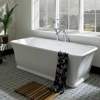 BC Designs Magnus Cian Freestanding Bath, White & Colourkast Finishes, 1680mm x 750mm BAB025 in bathroom