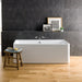 BC Designs Murali Acrylic Bath, Double Ended Bath, Polished White, 1720x740mm in a bathroom space
