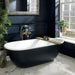 BC Designs Omnia Cian Freestanding Bath, Double Ended Bathtub, Bespoke Painted 1615x760mm BAB078 in dark blue colour in bathroom