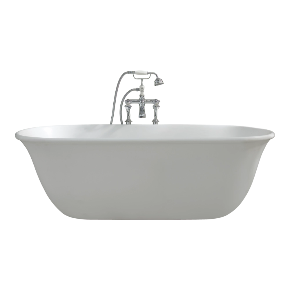 BC Designs Omnia Cian Freestanding Bath, Double Ended Bathtub, Bespoke Painted 1615x760mm BAB078 in white