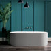 BC Designs Portman Cian Freestanding Bath White & Colourkast Finishes 1640mm x 750mm BAB051 silk matt white in a luxury bathroom