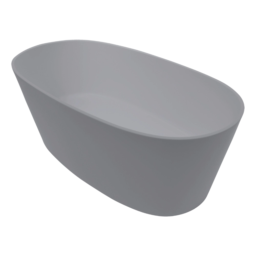 BC Designs Sorpressa Cian Freestanding Bath, Double Ended Bath, 8 ColourKast Finishes 1510mm x 760mm BAB072 BAB073 powder grey
