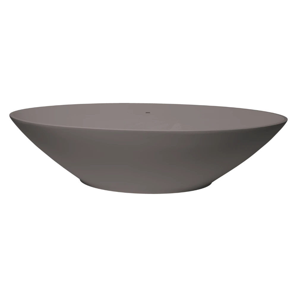 BC Designs Tasse Cian Freestanding Oval Bath, White & Colourkast Finishes 1770x880mm light fawn
