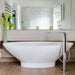 BC Designs Tasse Cian Freestanding Oval Bath, White & Colourkast Finishes 1770x880mm white