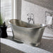 BC Designs Tin Boat Bath Roll Top Bathtub 1700mm x 725mm BAC030 in modern bathroom with light flowing in