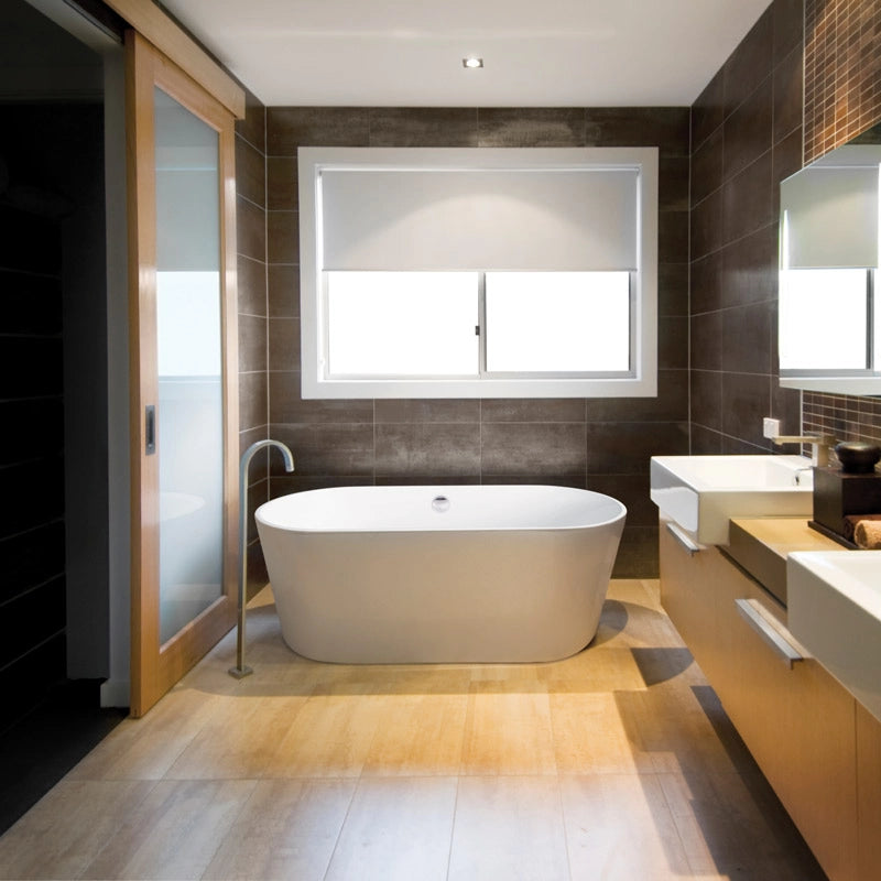 BC Designs Viado Acrylic Freestanding Bath, Double Ended Bath, Polished White, 1680x740mm bathroom