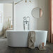 BC Designs Viado Acrylic Freestanding Bath, Double Ended Bath, Polished White, 1580x740mm bathroom image