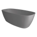 BC Designs Vive Cian Freestanding Bath, White & Colourkast Finishes 1610mm x 750mm BAB063 BAB064IG in industrial grey