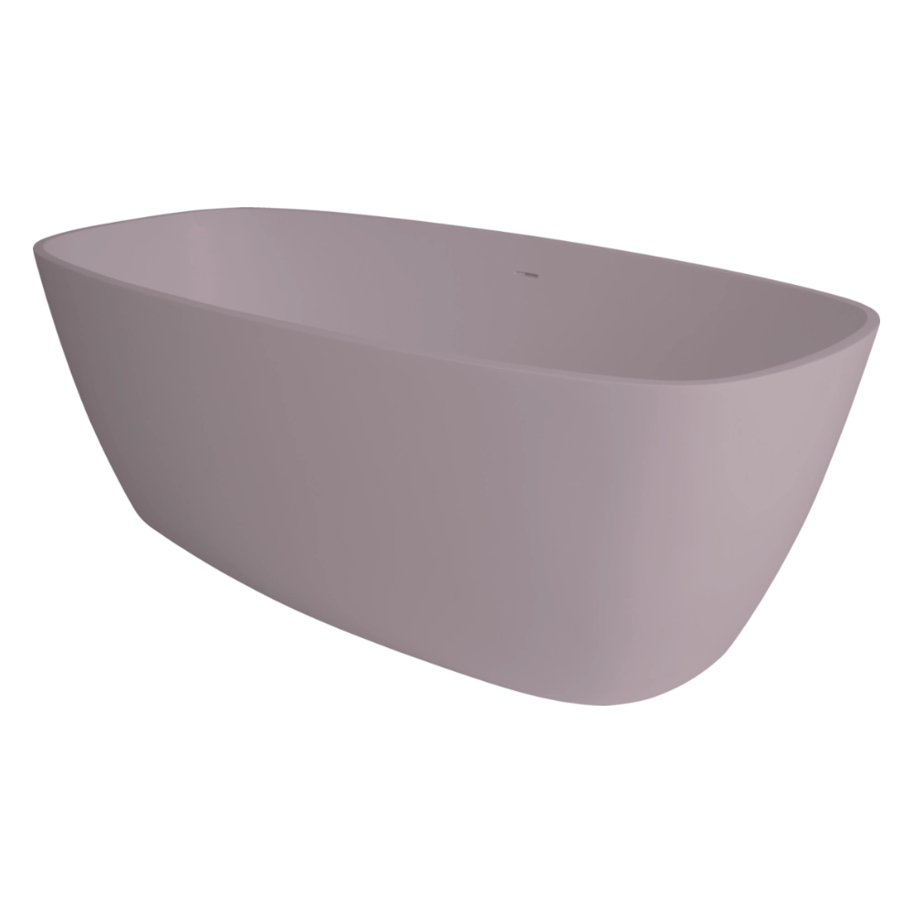 BC Designs Vive Cian Freestanding Bath, White & Colourkast Finishes 1610mm x 750mm BAB063 BAB064R in satin rose