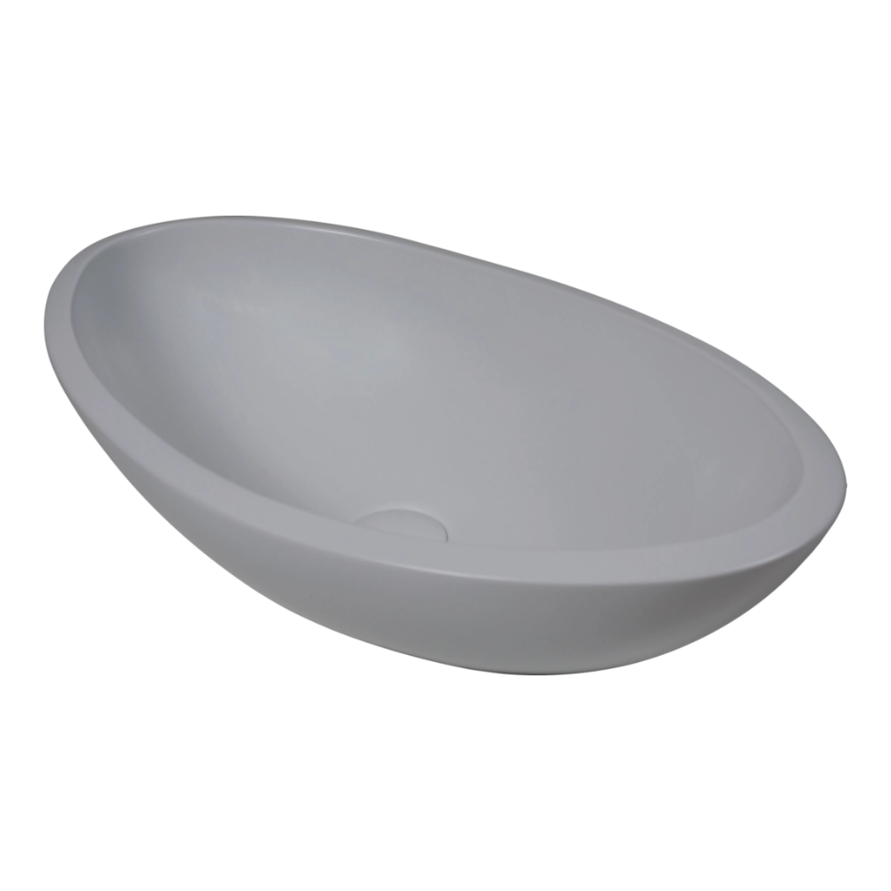 BC Designs Tasse Gio Cian Bathroom Wash Basin sink in powder grey finish