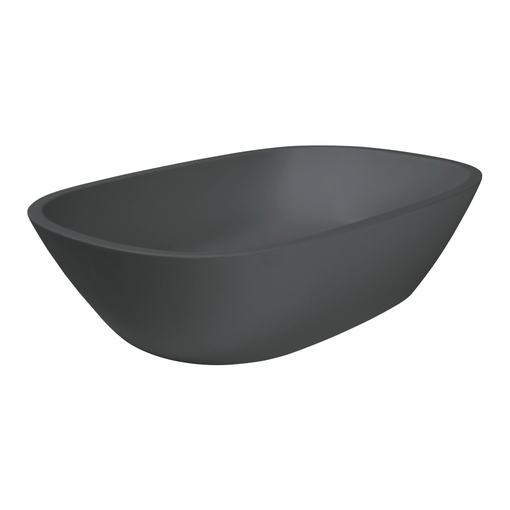 BC Designs Vive Cian Bathroom Wash Basin 530mm in gunmetal finish