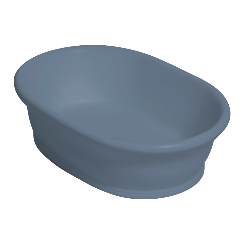 BC Designs Bampton Aurelius Cian Countertop Bathroom Basin 535mm in powder blue finish