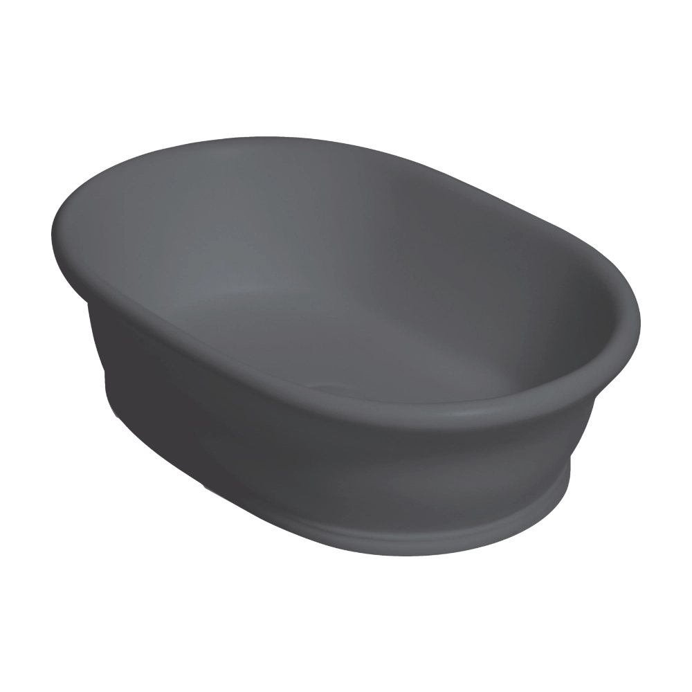 BC Designs Bampton Aurelius Cian Countertop Bathroom Basin 535mm in gunmetal finish