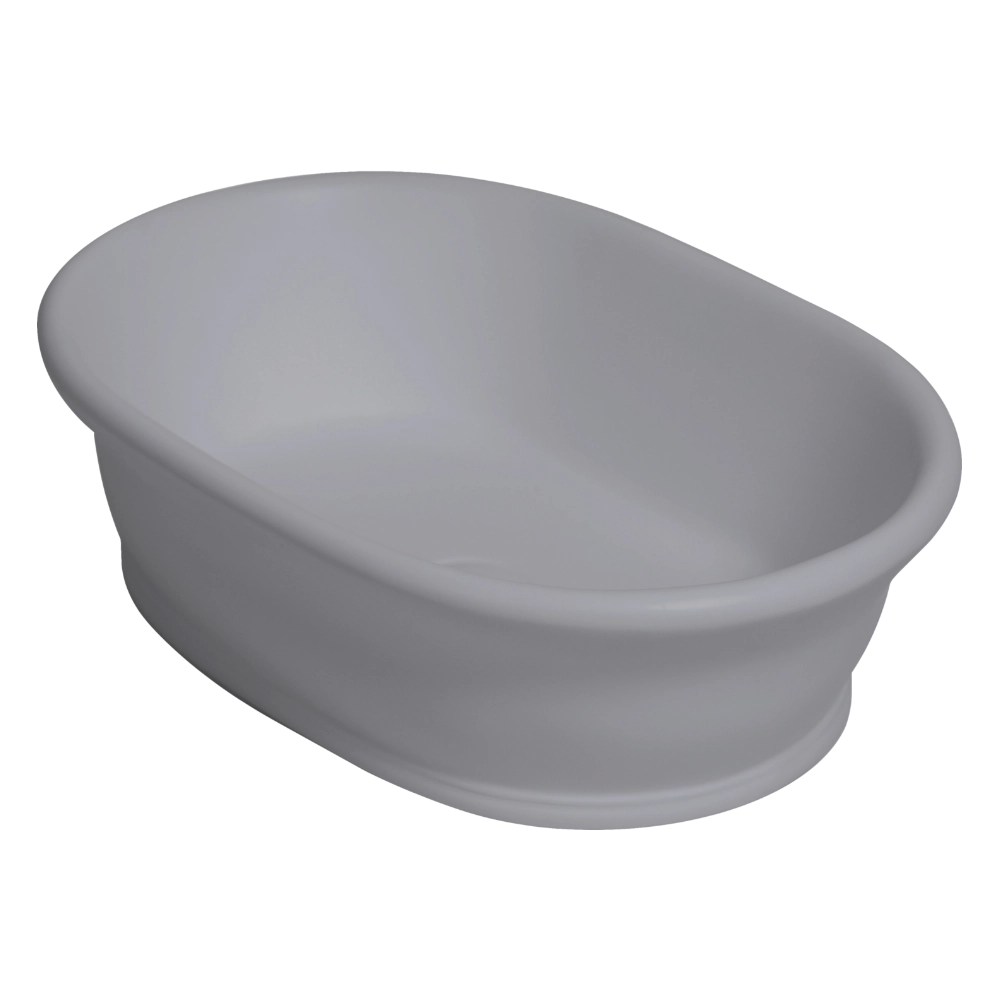 BC Designs Bampton Aurelius Cian Countertop Bathroom Basin 535mm in powder grey finish