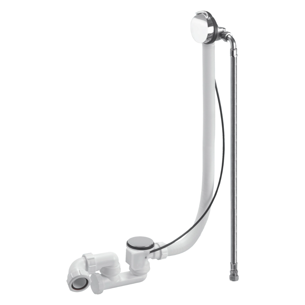 BC Designs Overflow Bath Filler With Low Level Bath Trap & Feed Pipe