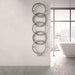 carisa halo 930mm x 400mm radiator in stainless steel in a bathroom space