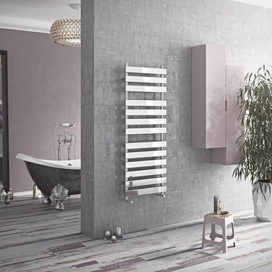 Eucotherm radiator in a bathroom space hanging on the wall size 950mm x 500mm