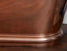 Hurlingham Bulle Copper-Nickel Bath, Freestanding Roll Top Bathtub in length 1700mm for luxury bathroom, showing close up of plinth SS057