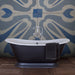 Hurlingham Galleon Freestanding Cast Iron Roll Top Bath, Bespoke Painted in length 1675mm BVC001 blue finish for bathroom