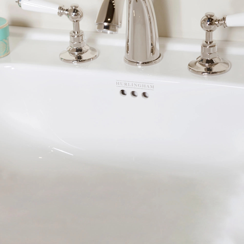 Hurlingham Hampton Ceramic Bathroom Wash Basin 845x700mm close up