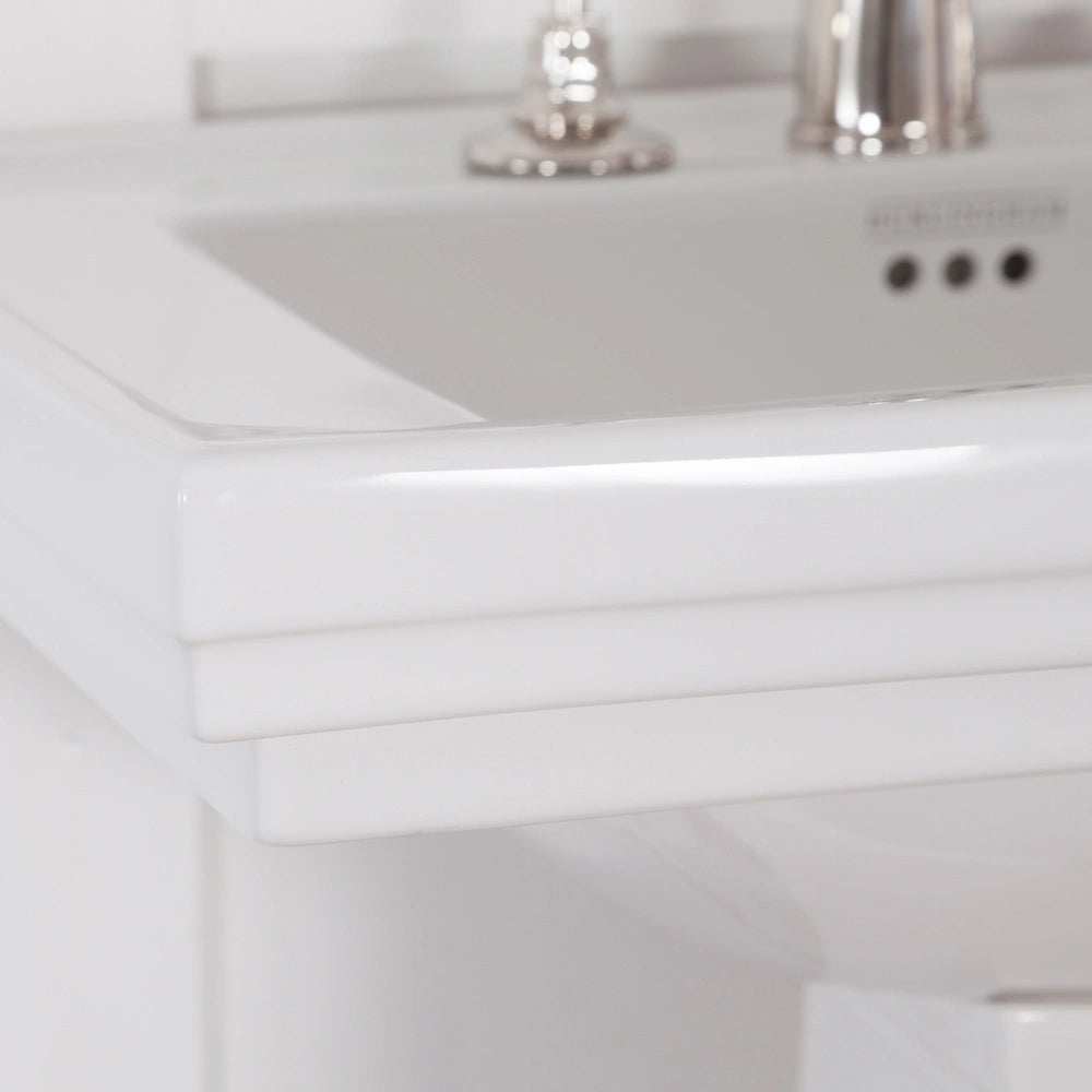 Hurlingham Highgate Basin Ceramic Bathroom Wash Basins Small 785x520mm close up