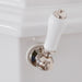 Hurlingham Highgate Low Level WC Traditional Toilet, Cistern & Pan handle close up