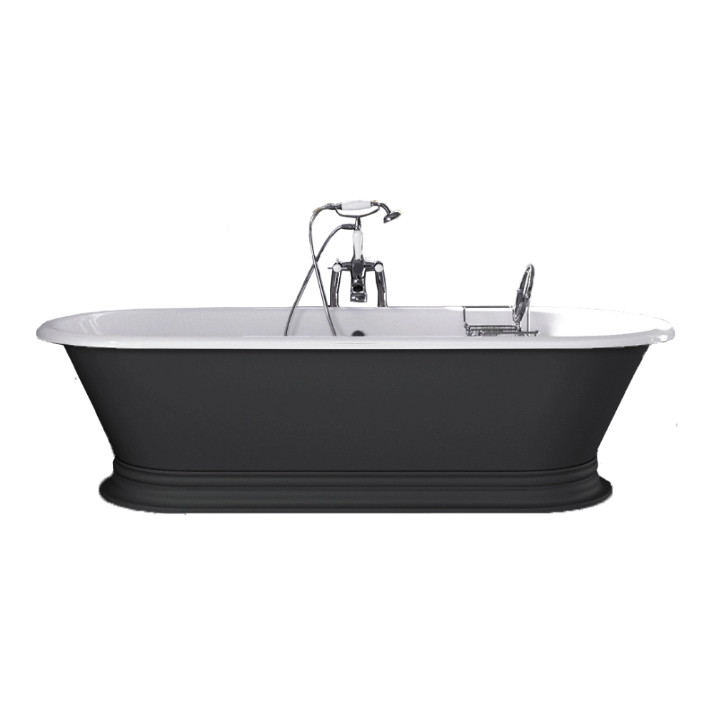 Hurlingham Shikara Freestanding Cast Iron Roll Top Bath, Bespoke Painted Bathtub in length 1820mm for bathroom 