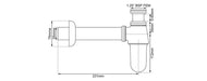 Hurlingham Bathroom Bottle Trap Basin Waste specification drawing