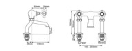 Hurlingham Crosshead Deck-Mounted Bath Filler Taps specification