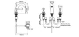 Hurlingham Lever 3-Hole Classical Spout Bathroom Basin Mixer Taps specification