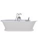 Hurlingham Shikara Freestanding Cast Iron Roll Top Bath, Bespoke Painted Bathtub in white with length 1820mm for bathroom 